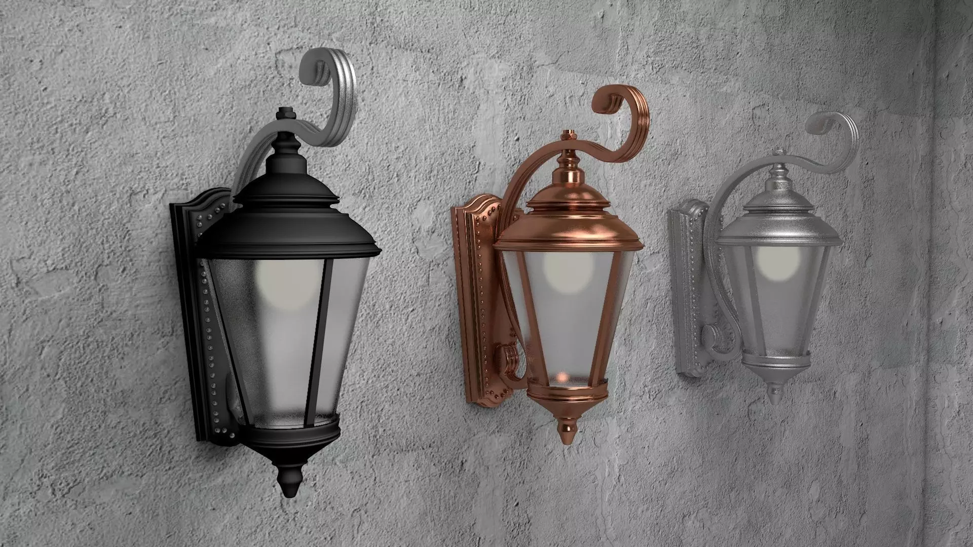 Street Wall Lamp 3D model_0