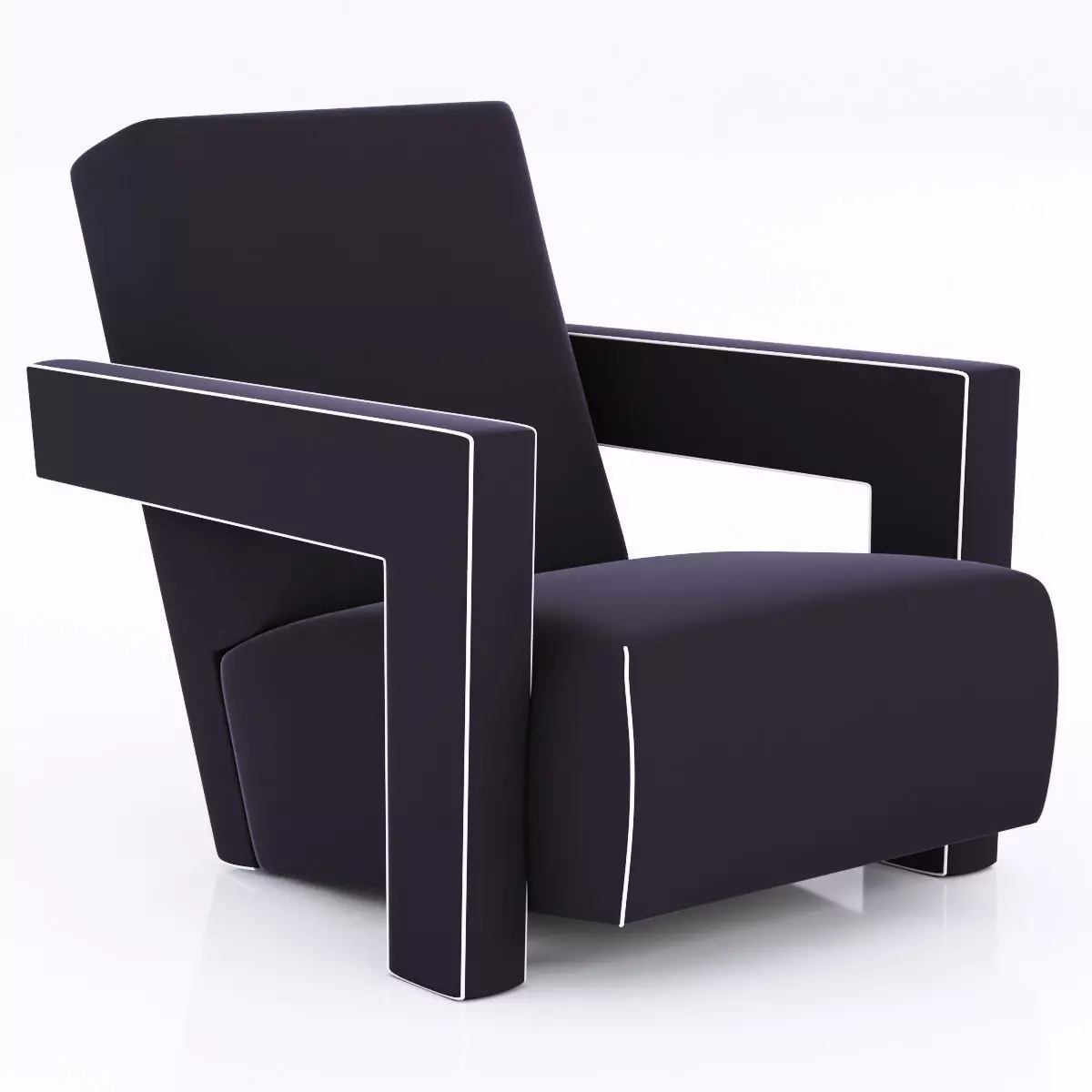 Pair of Gerrit Thomas Rietveld Chairs 3D model_0
