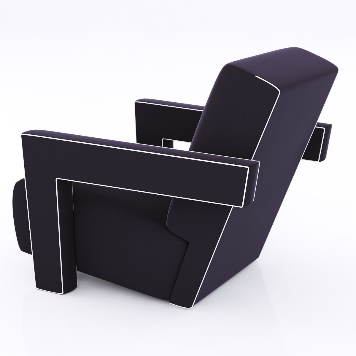 Pair of Gerrit Thomas Rietveld Chairs 3D model_2