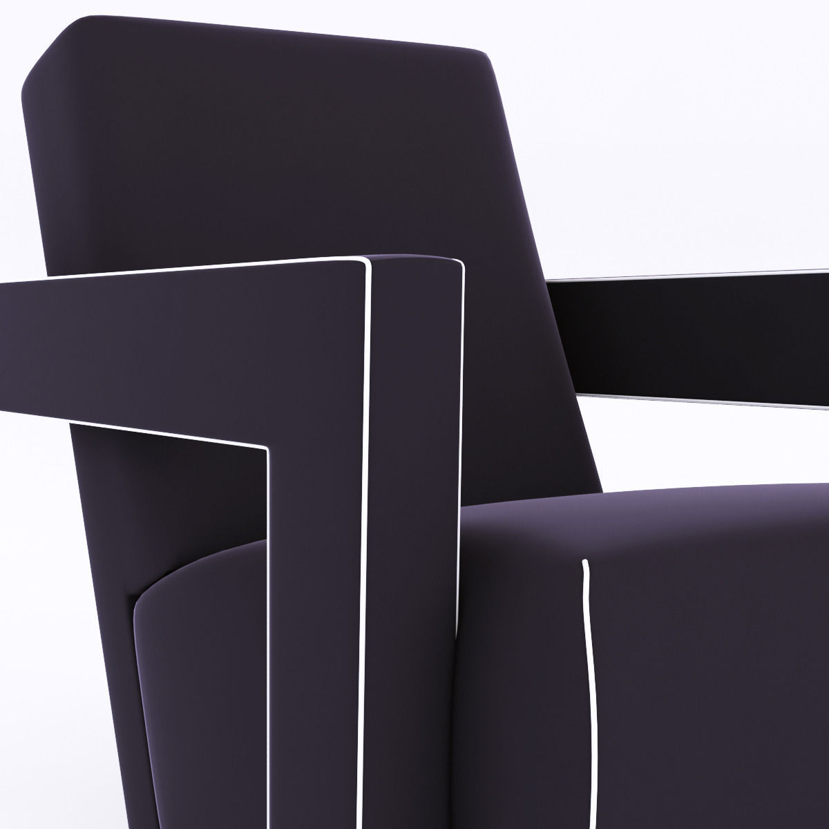 Pair of Gerrit Thomas Rietveld Chairs 3D model_3