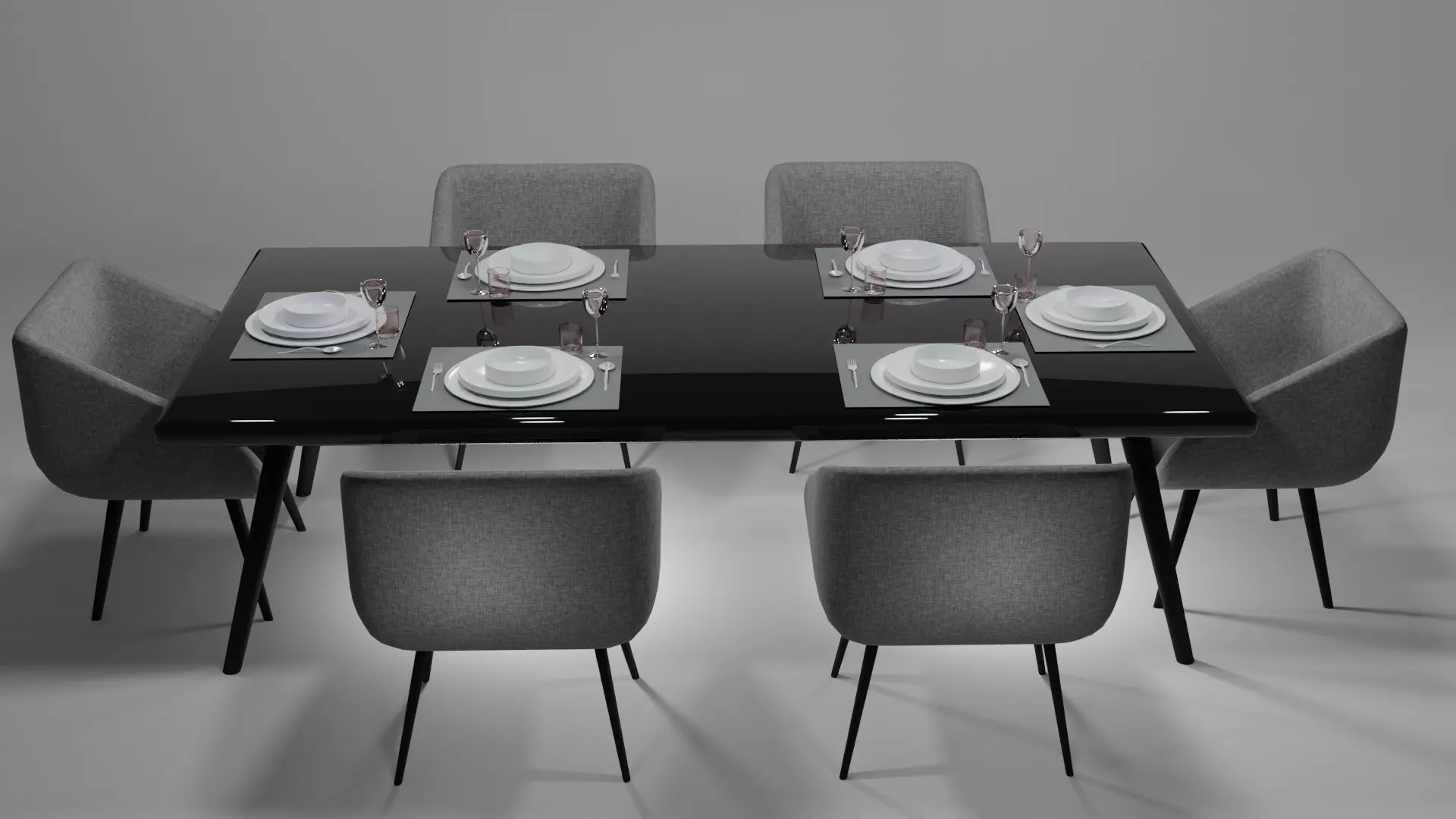 TABLE dining and chairs 3D model_0