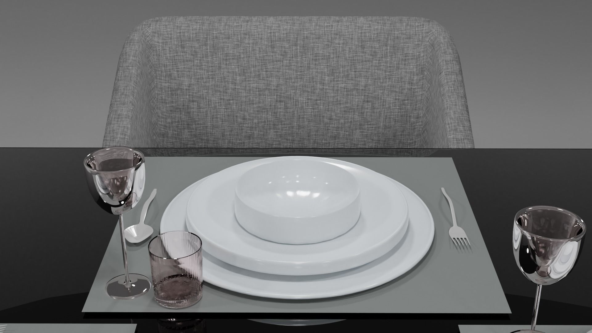 TABLE dining and chairs 3D model_5