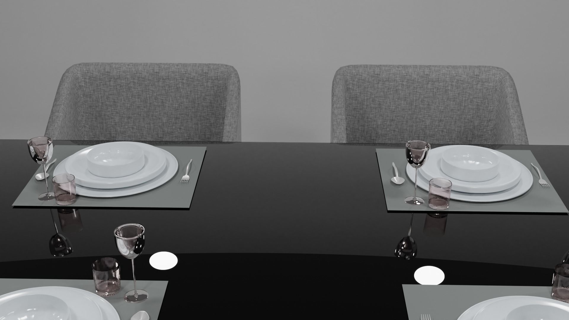 TABLE dining and chairs 3D model_3