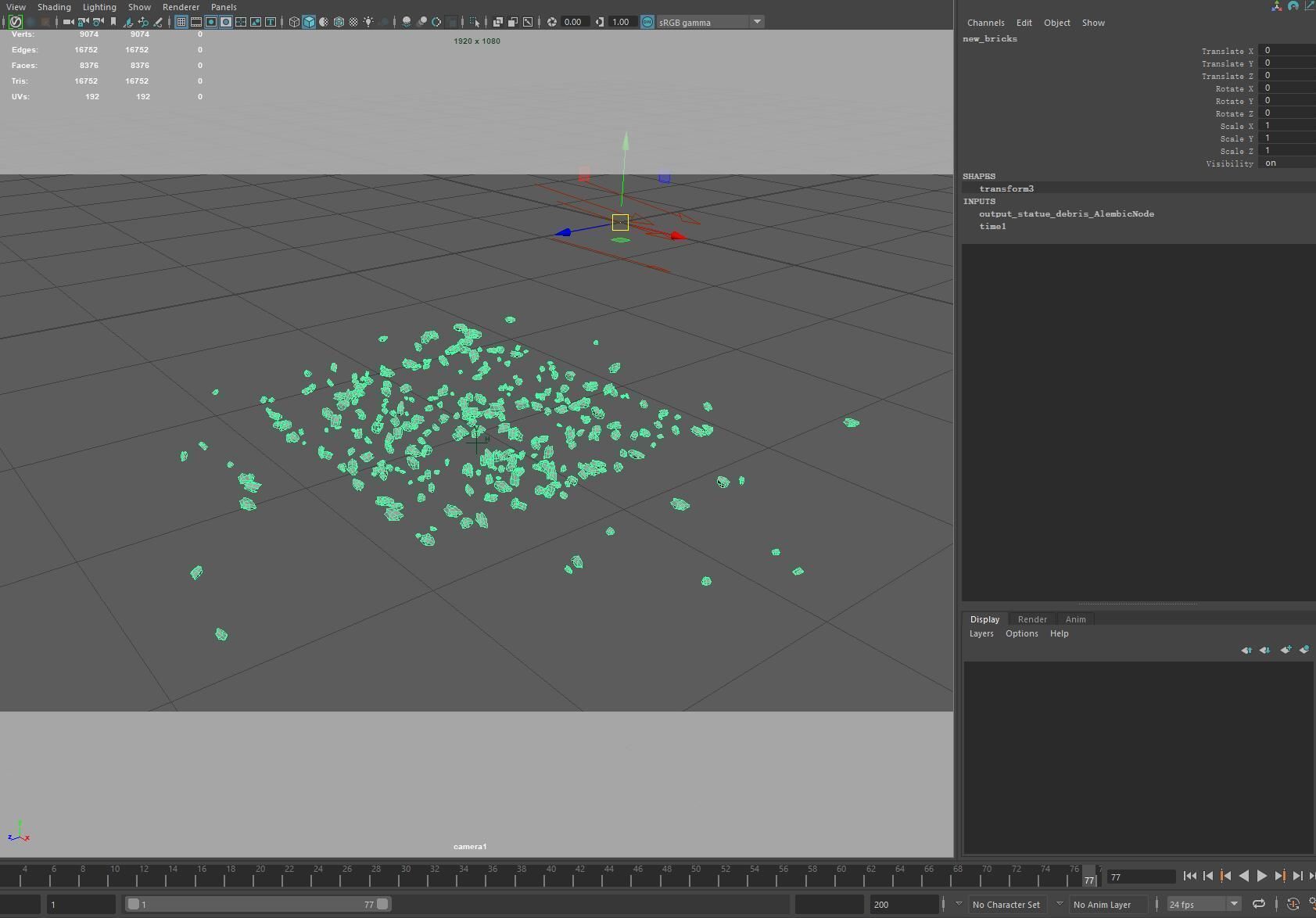 Spray stone FX 3D model_1