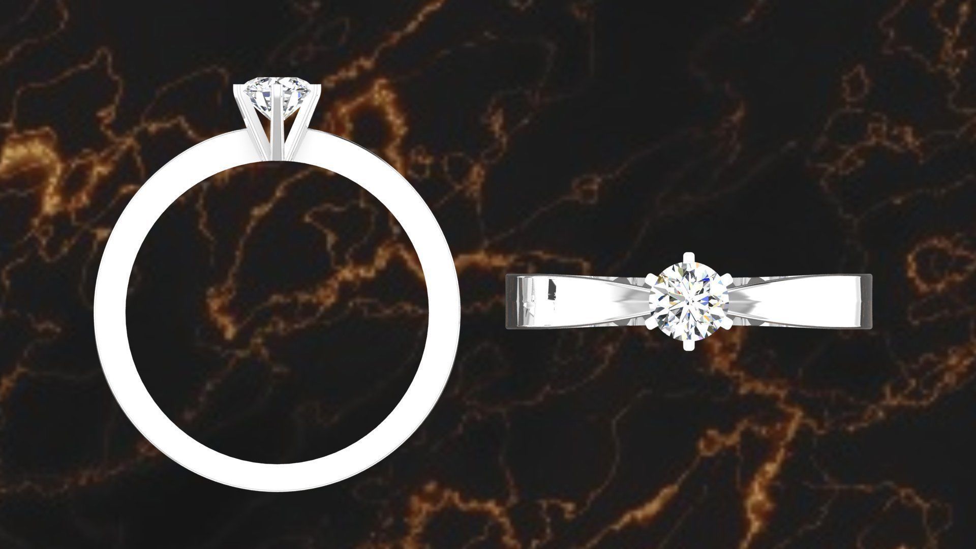 Ring Dimond2 3D print model_2