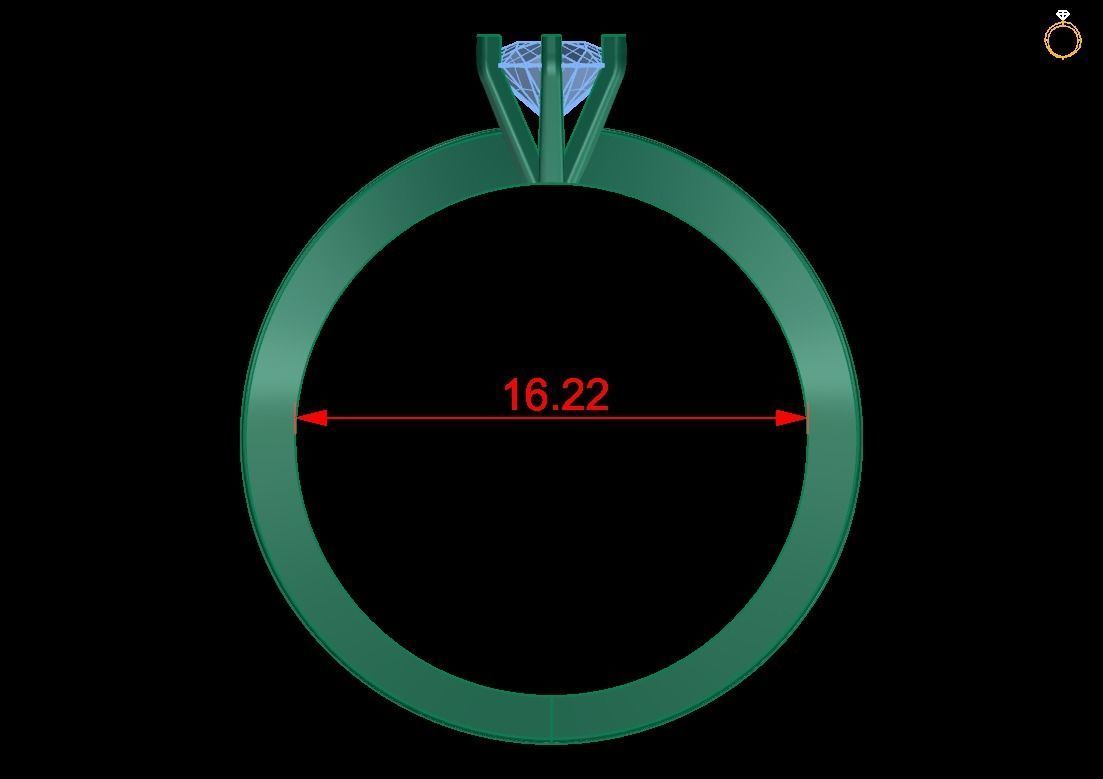 Ring Dimond2 3D print model_3