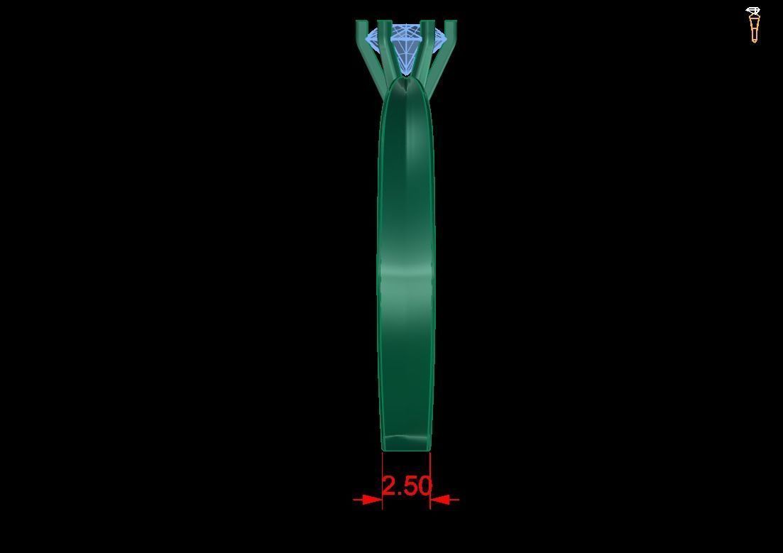 Ring Dimond2 3D print model_4