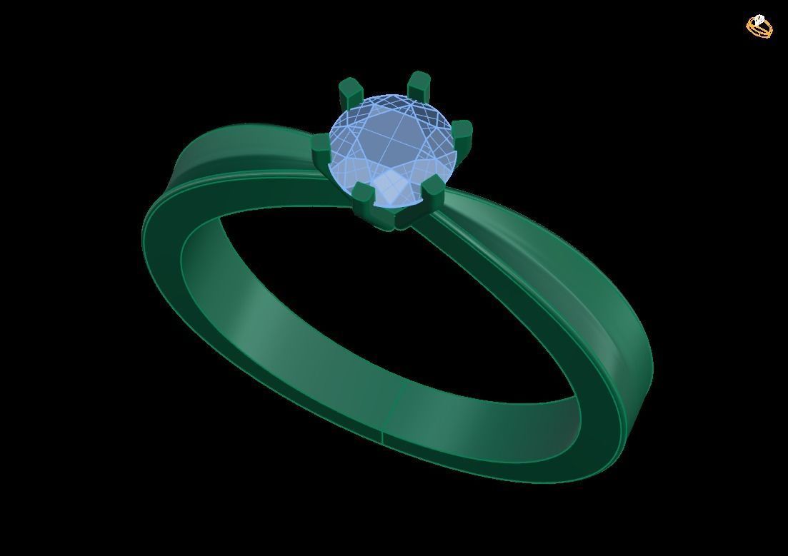 Ring Dimond2 3D print model_1