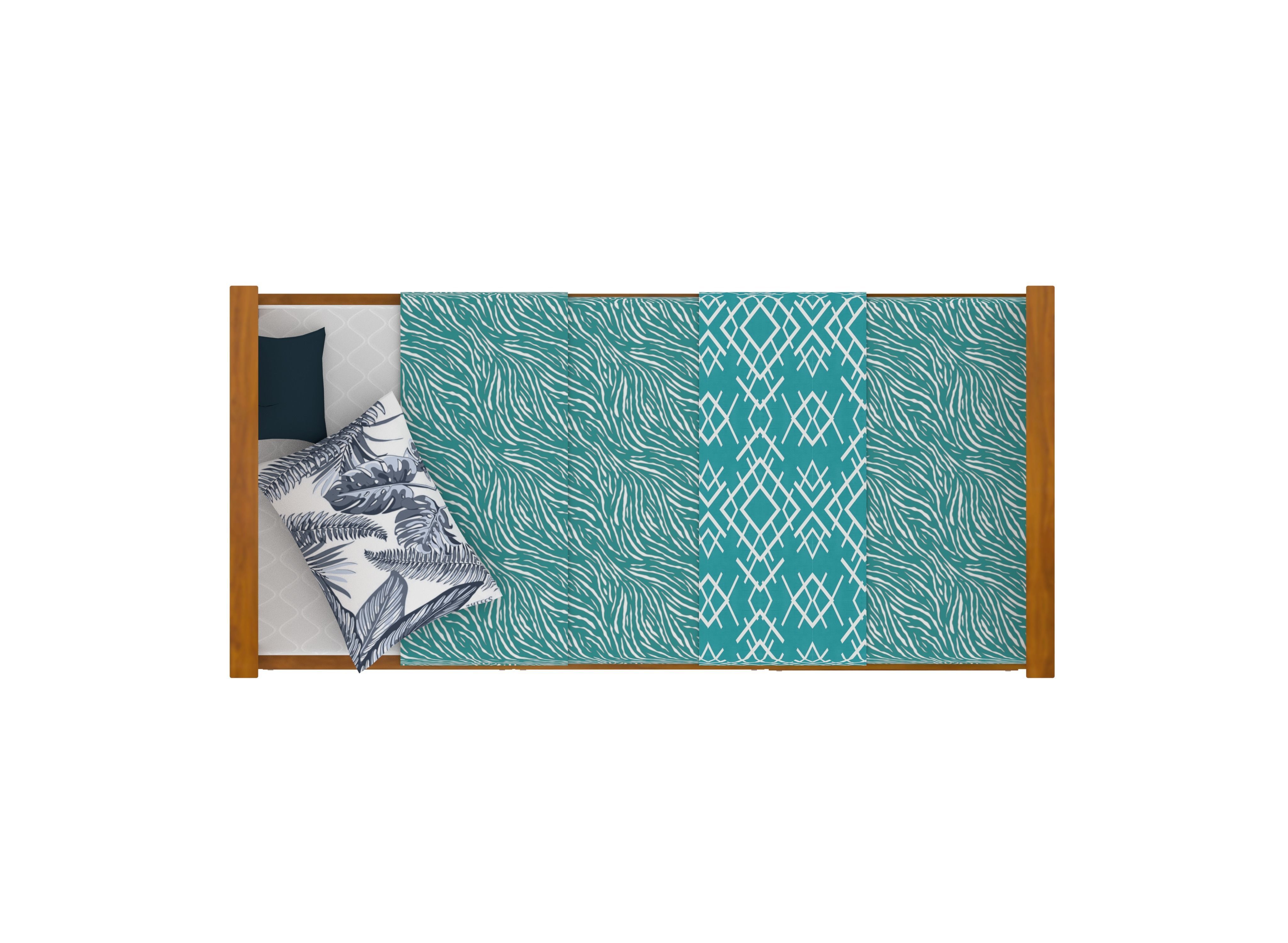 Low Poly realistic wood Bed 3D Model Low-poly 3D model_1