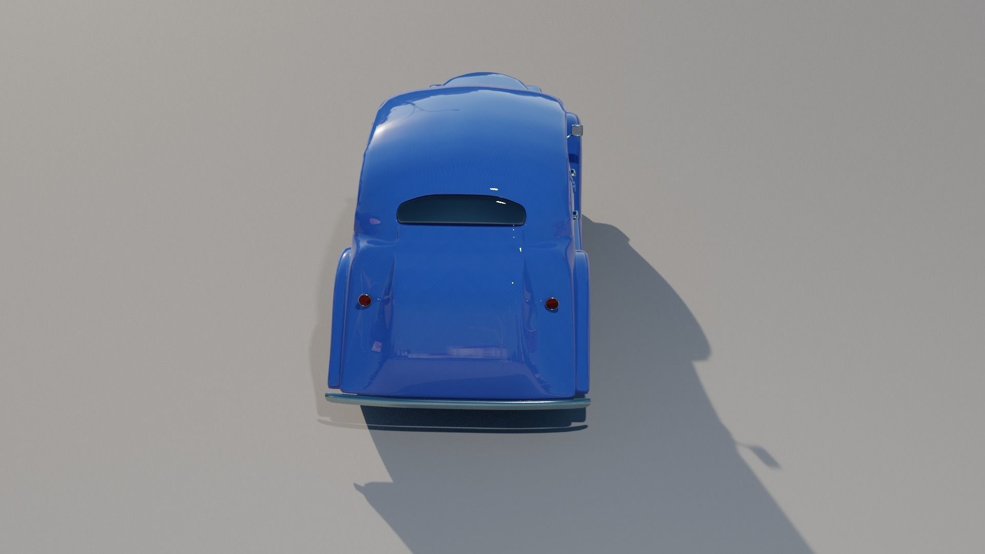 Old car without interior 3D model_4