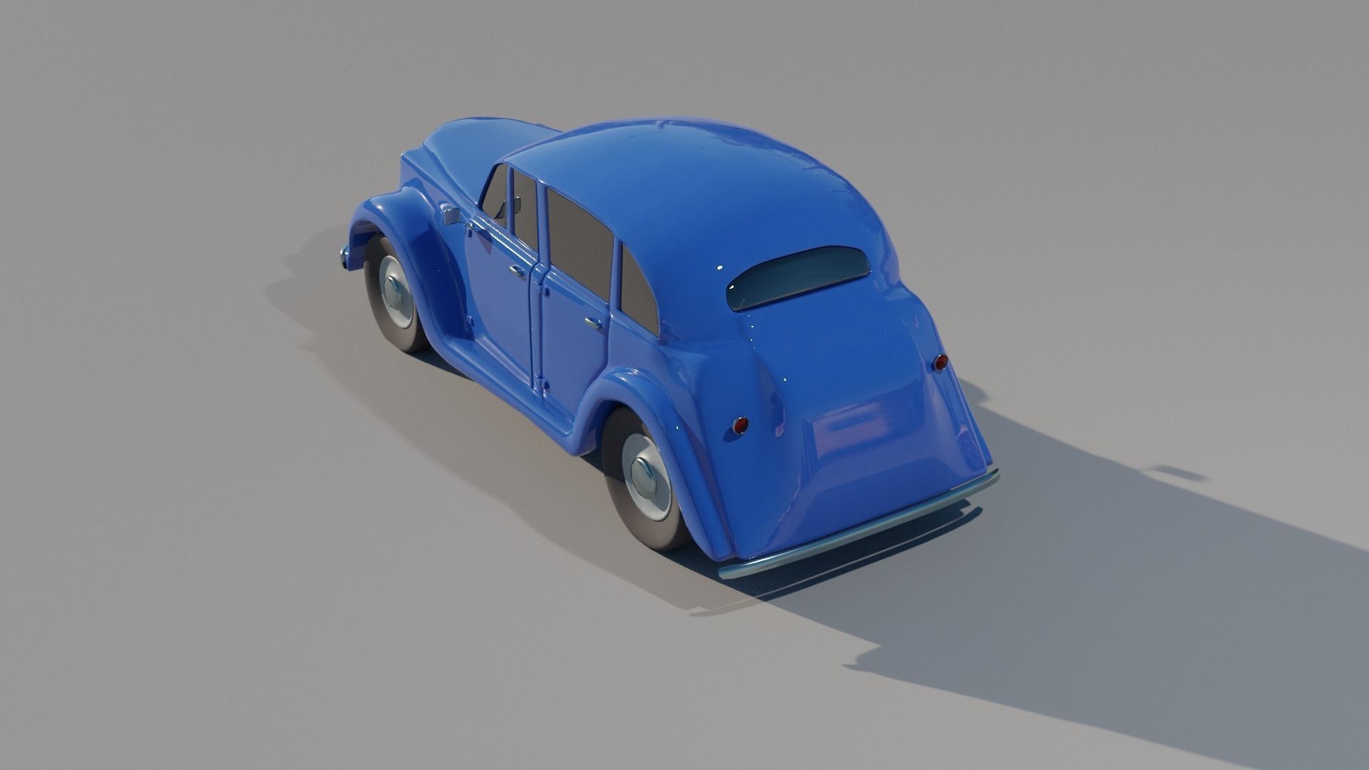 Old car without interior 3D model_5