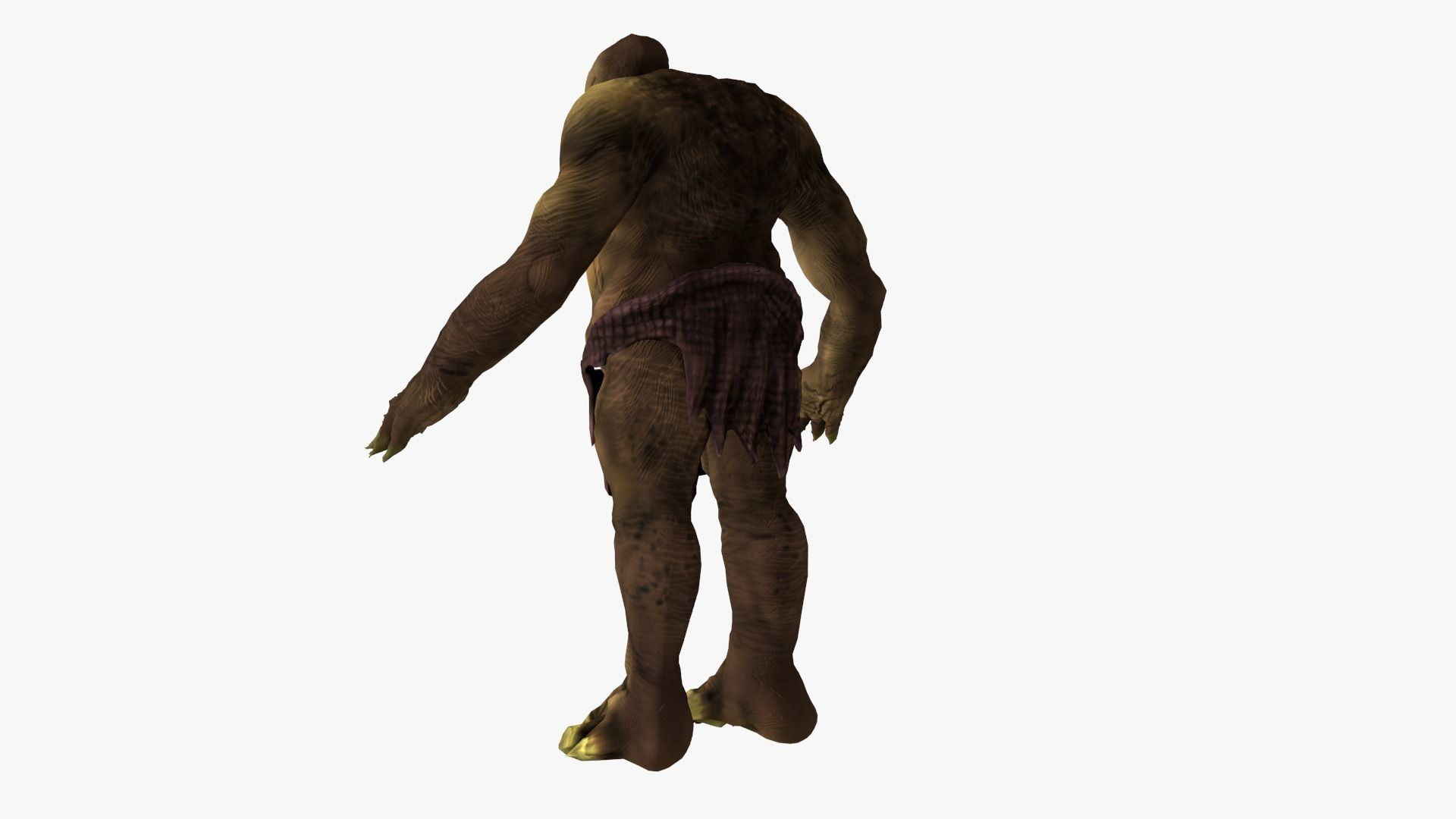 Low poly Cave Troll Low-poly 3D model_7