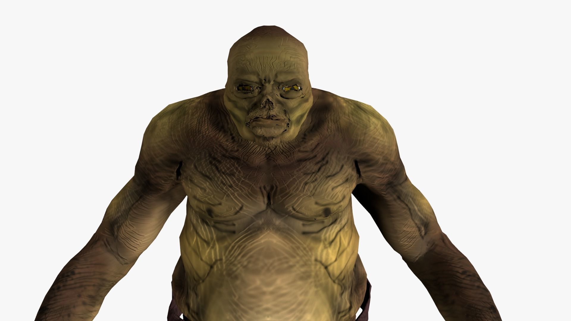 Low poly Cave Troll Low-poly 3D model_4