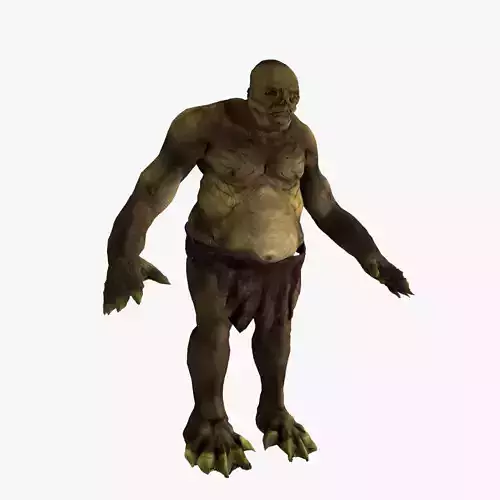 Low poly Cave Troll Low-poly 3D model