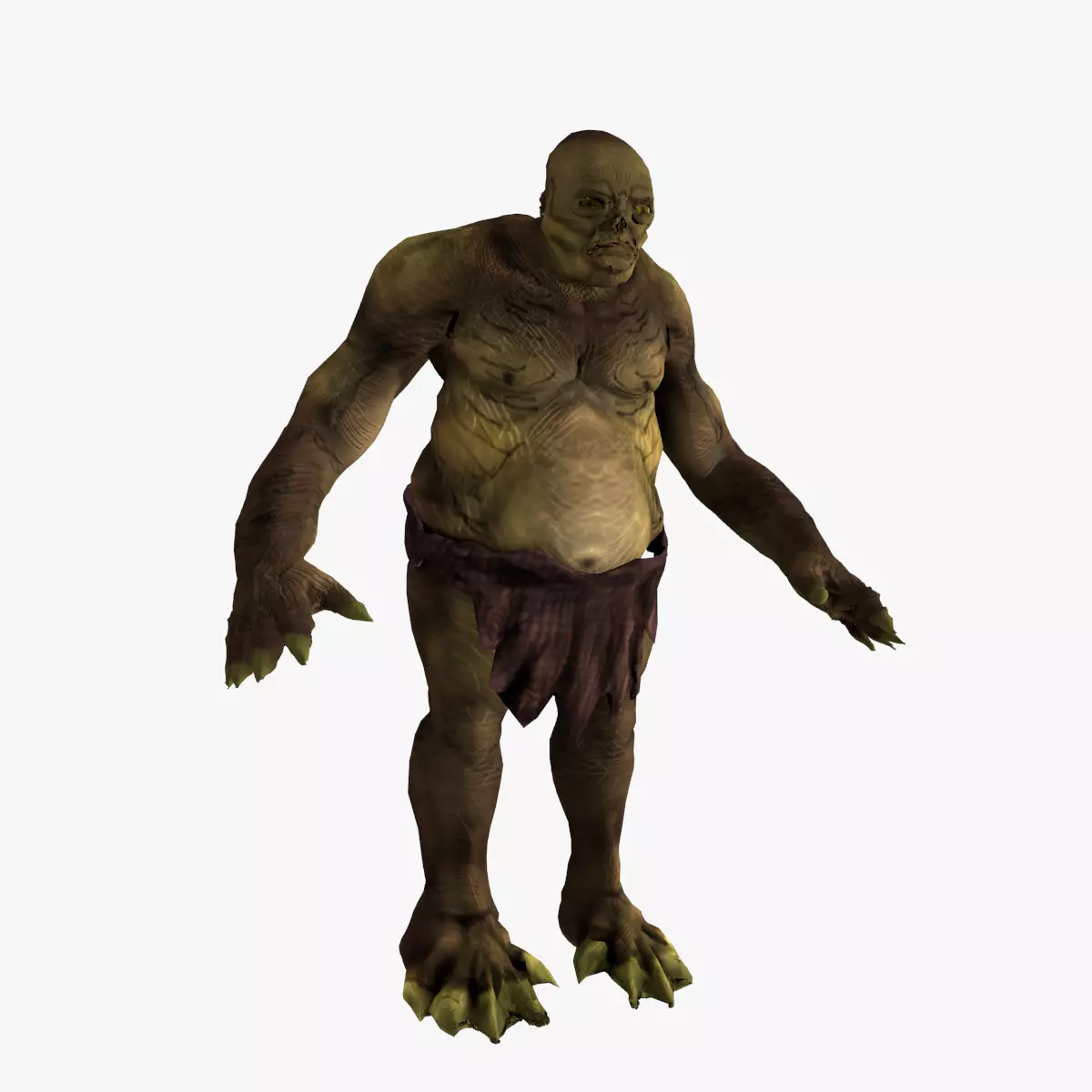 Low poly Cave Troll Low-poly 3D model_0