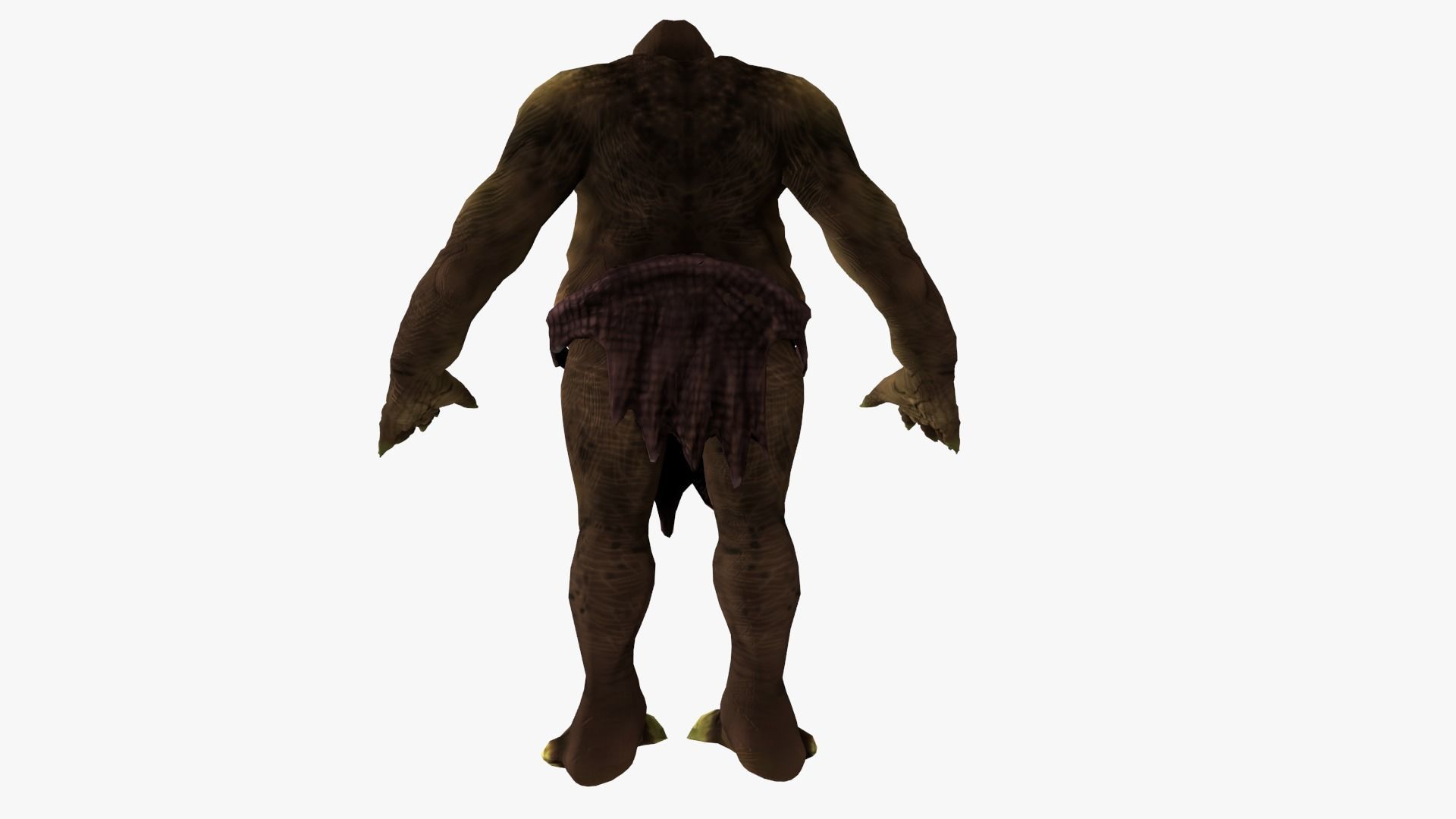 Low poly Cave Troll Low-poly 3D model_8