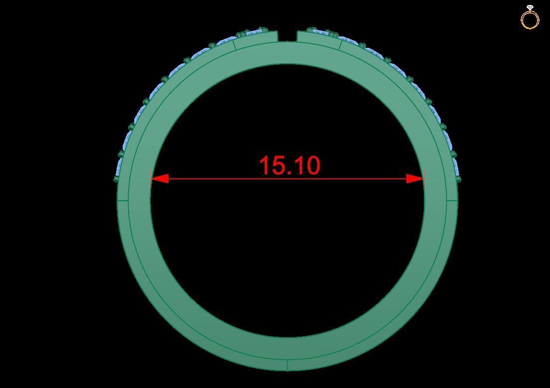 Ring Dimond3 3D print model_3