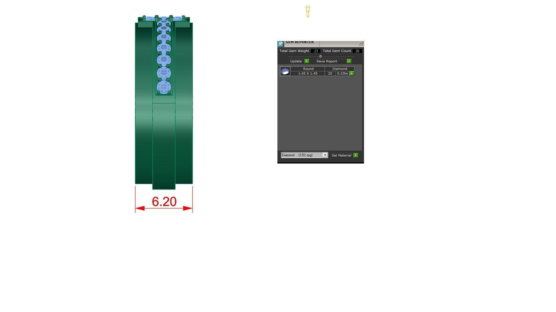 Ring Dimond3 3D print model_4
