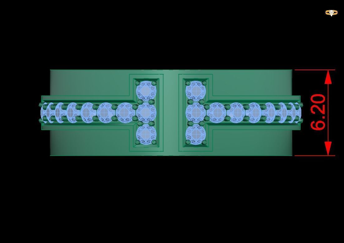 Ring Dimond3 3D print model_1