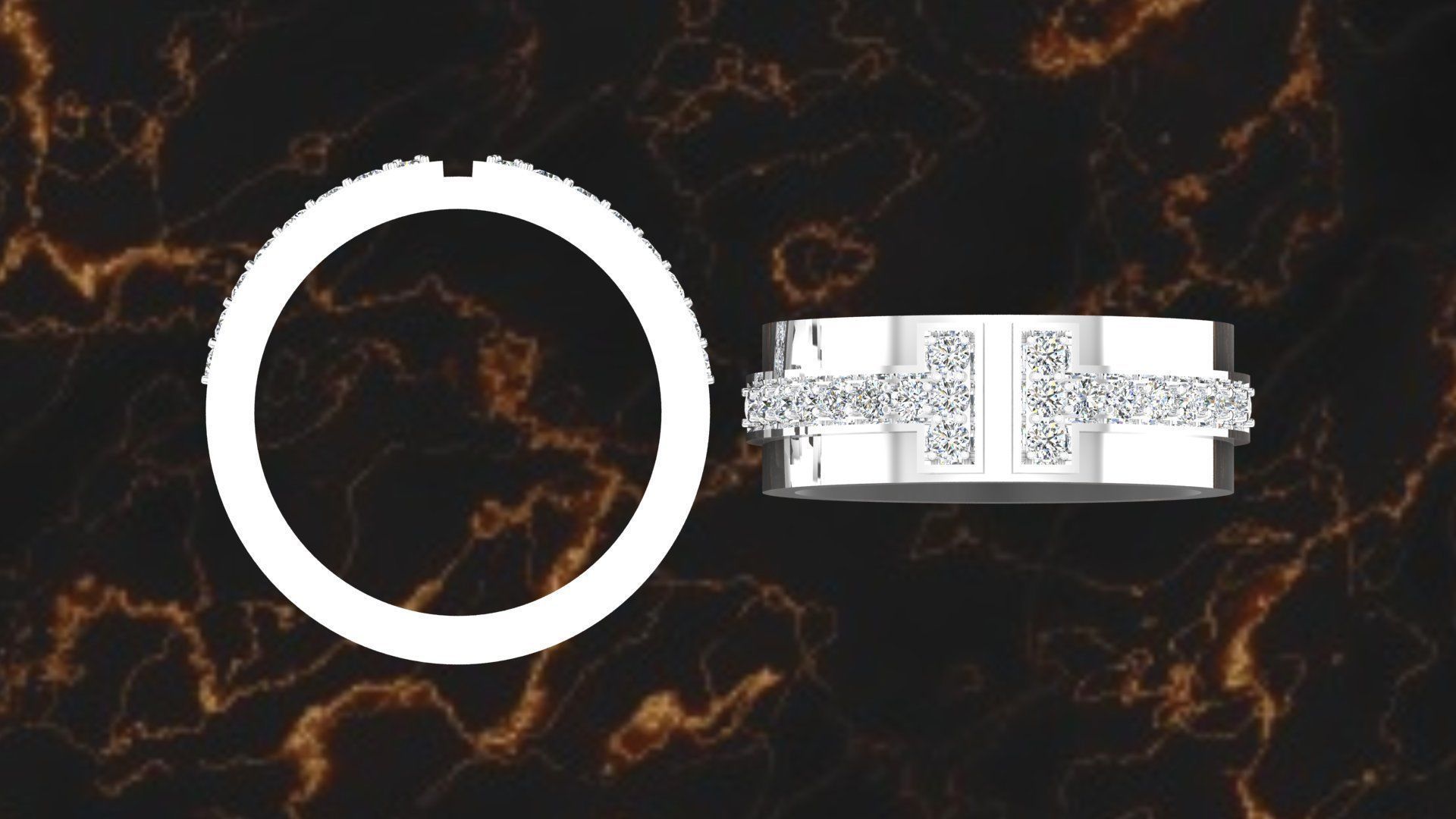 Ring Dimond3 3D print model_5