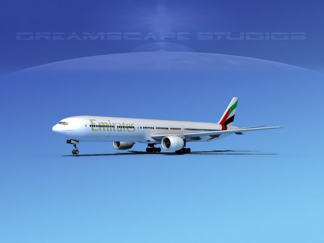 Boeing 777-300 Emirates 3D model