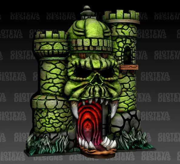 Castle Grayskull Magnet MOTU 3D model_0