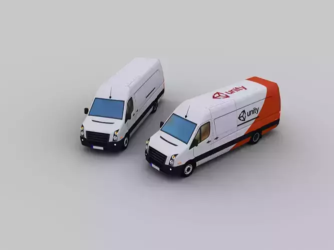 Lowpoly Van 5 mercedes benz vans