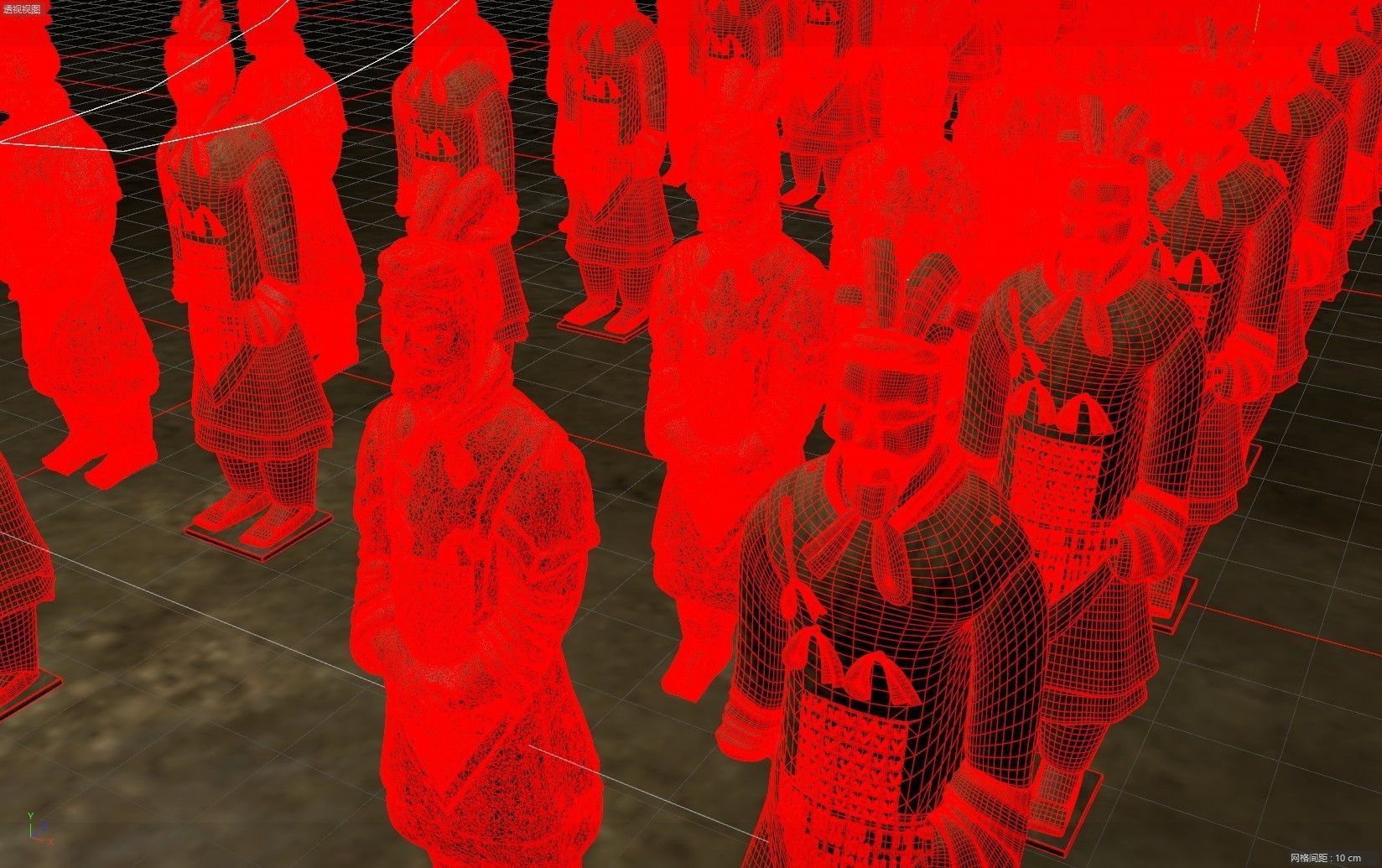 China Qin Chao Terracotta Warriors pottery figurine 3D model_3