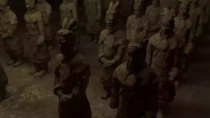 China Qin Chao Terracotta Warriors pottery figurine