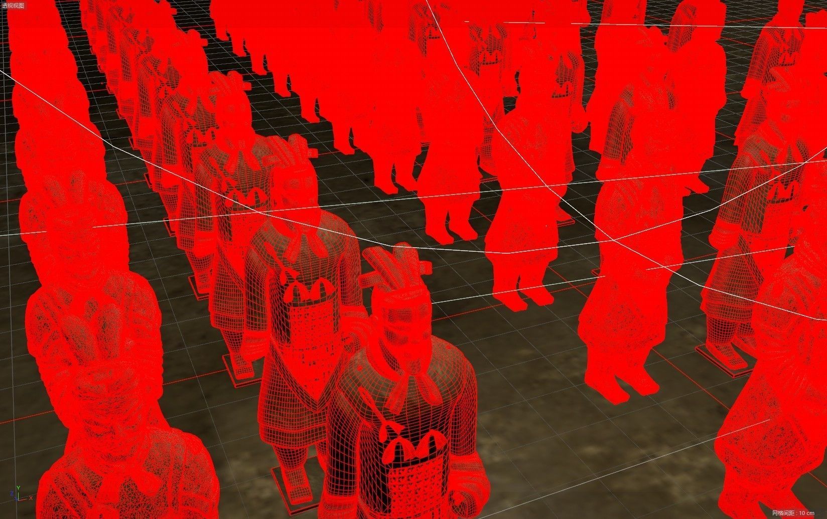 China Qin Chao Terracotta Warriors pottery figurine 3D model_2