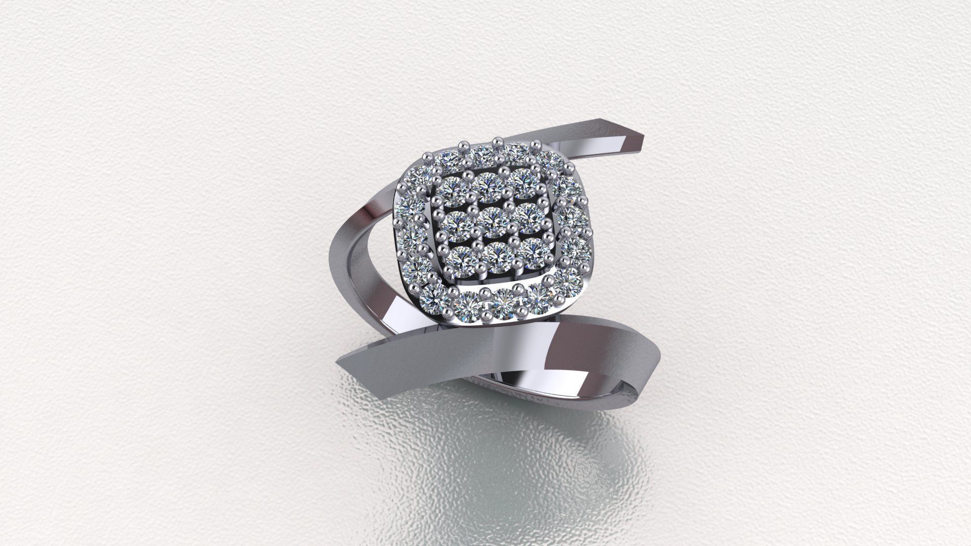 Diamond ring 70 3D print model_1