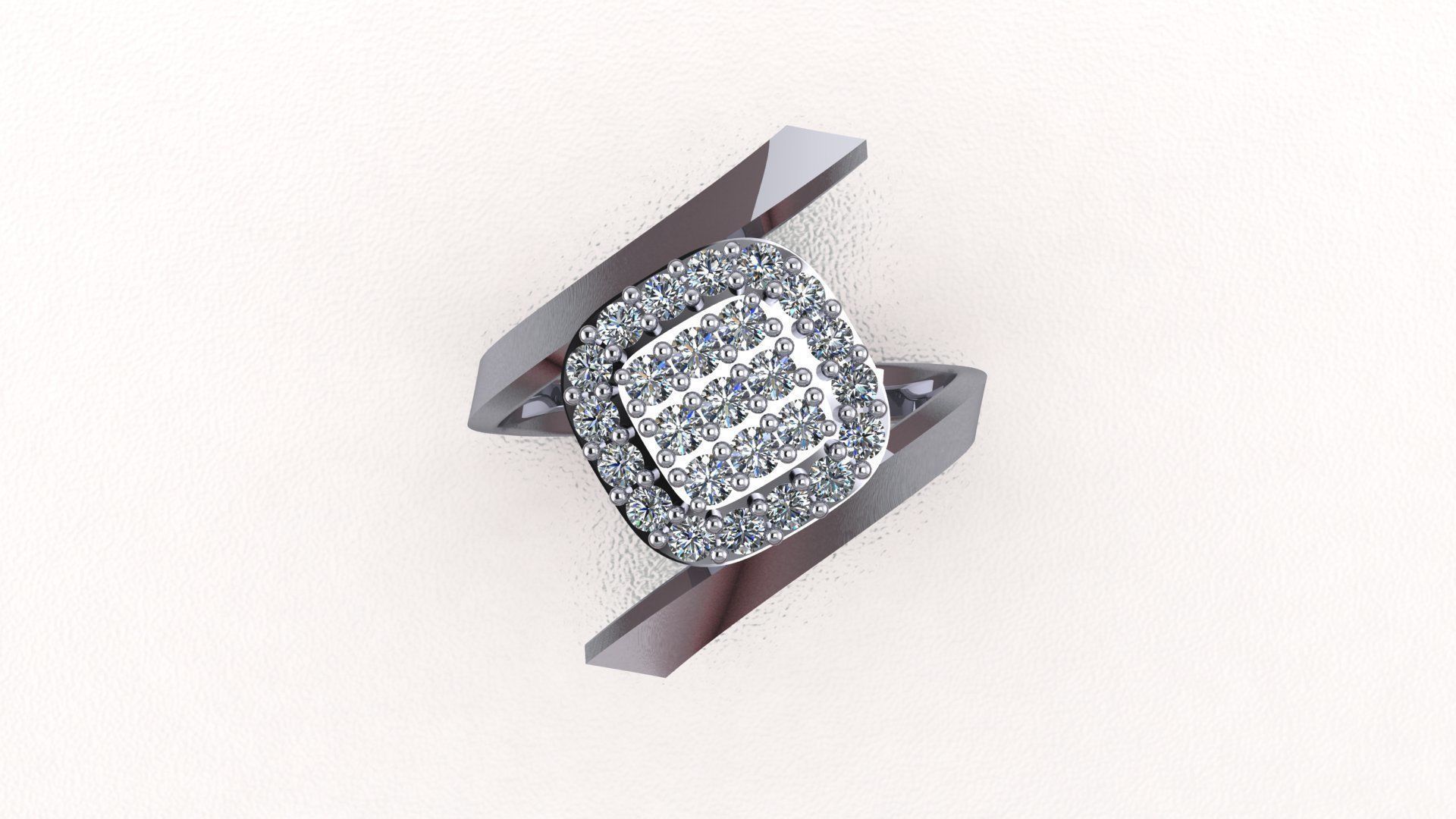 Diamond ring 70 3D print model_2