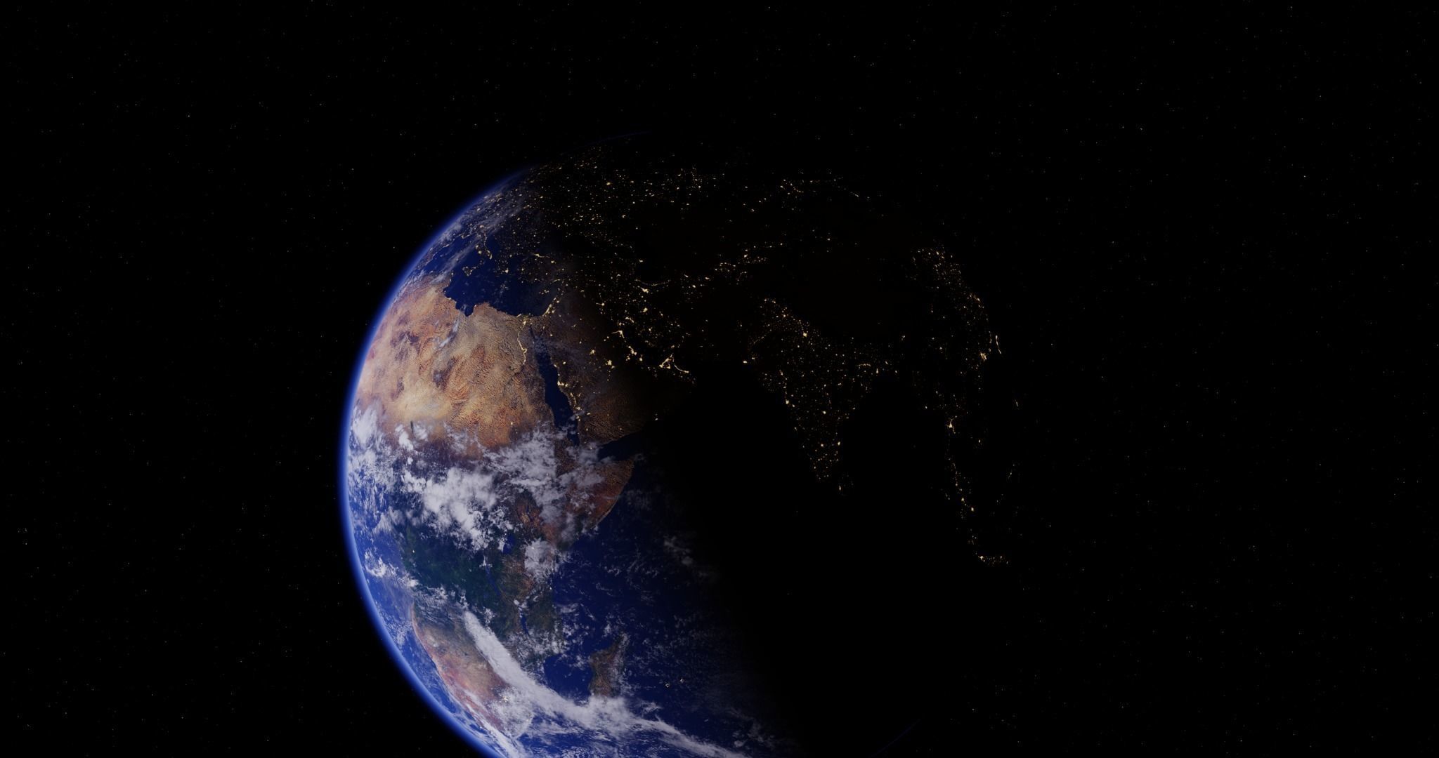 Earth 6k Low-poly 3D model_1