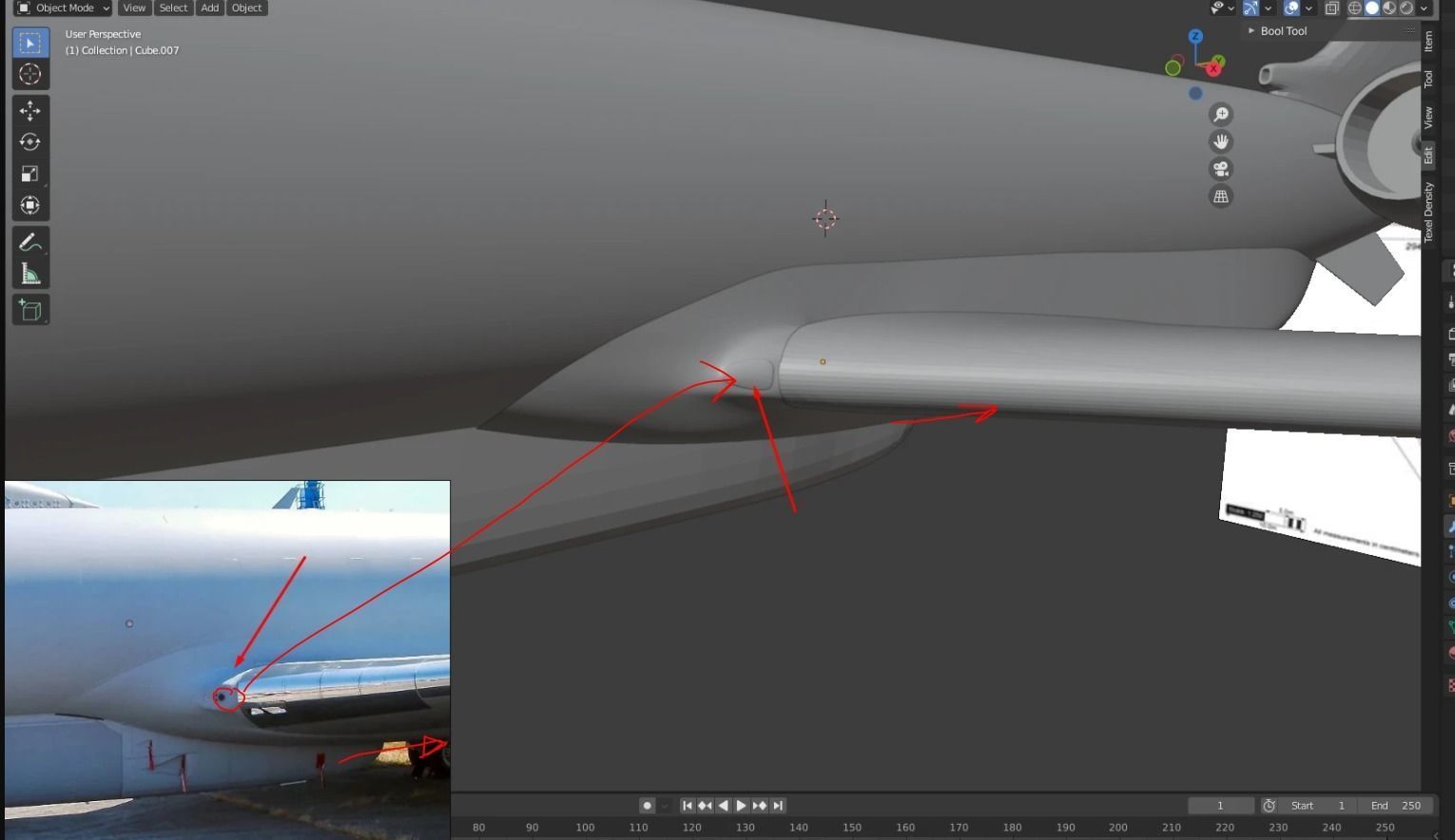 Raytheon - RAF SENTINEL R1 - ZJ693 - Airborne Stand-off Radar - Low-poly 3D model_22