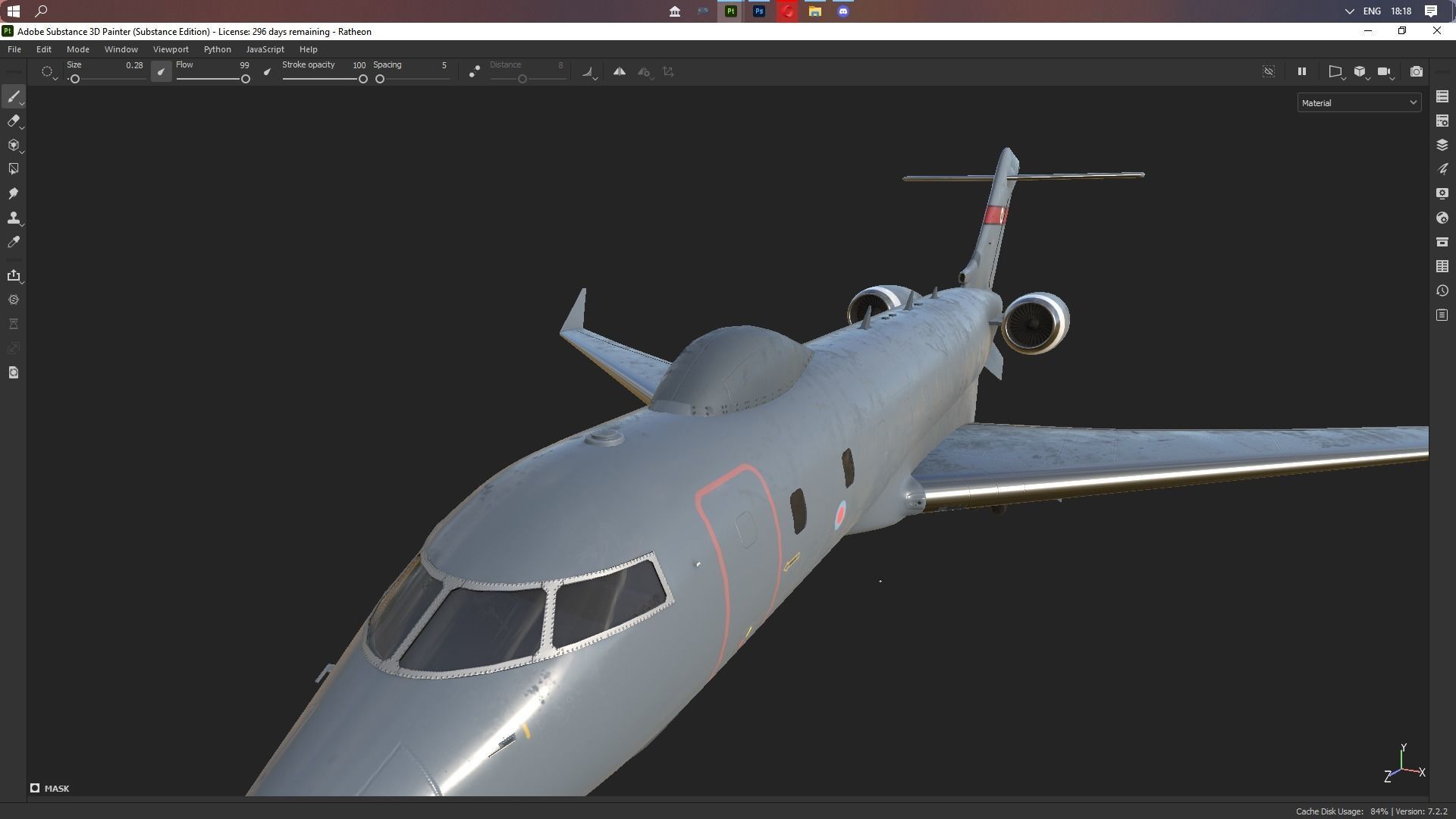 Raytheon - RAF SENTINEL R1 - ZJ693 - Airborne Stand-off Radar - Low-poly 3D model_14