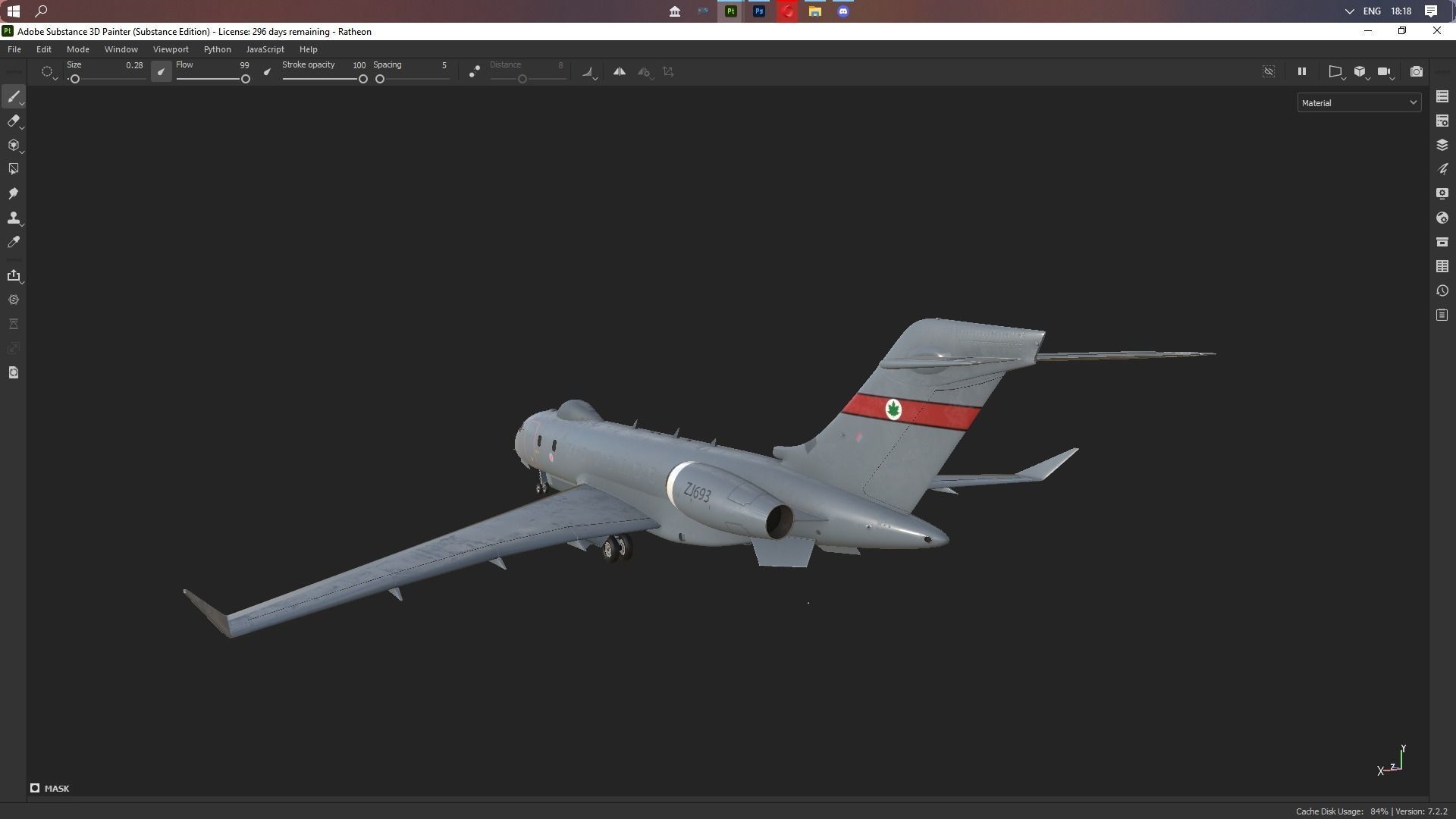 Raytheon - RAF SENTINEL R1 - ZJ693 - Airborne Stand-off Radar - Low-poly 3D model_13