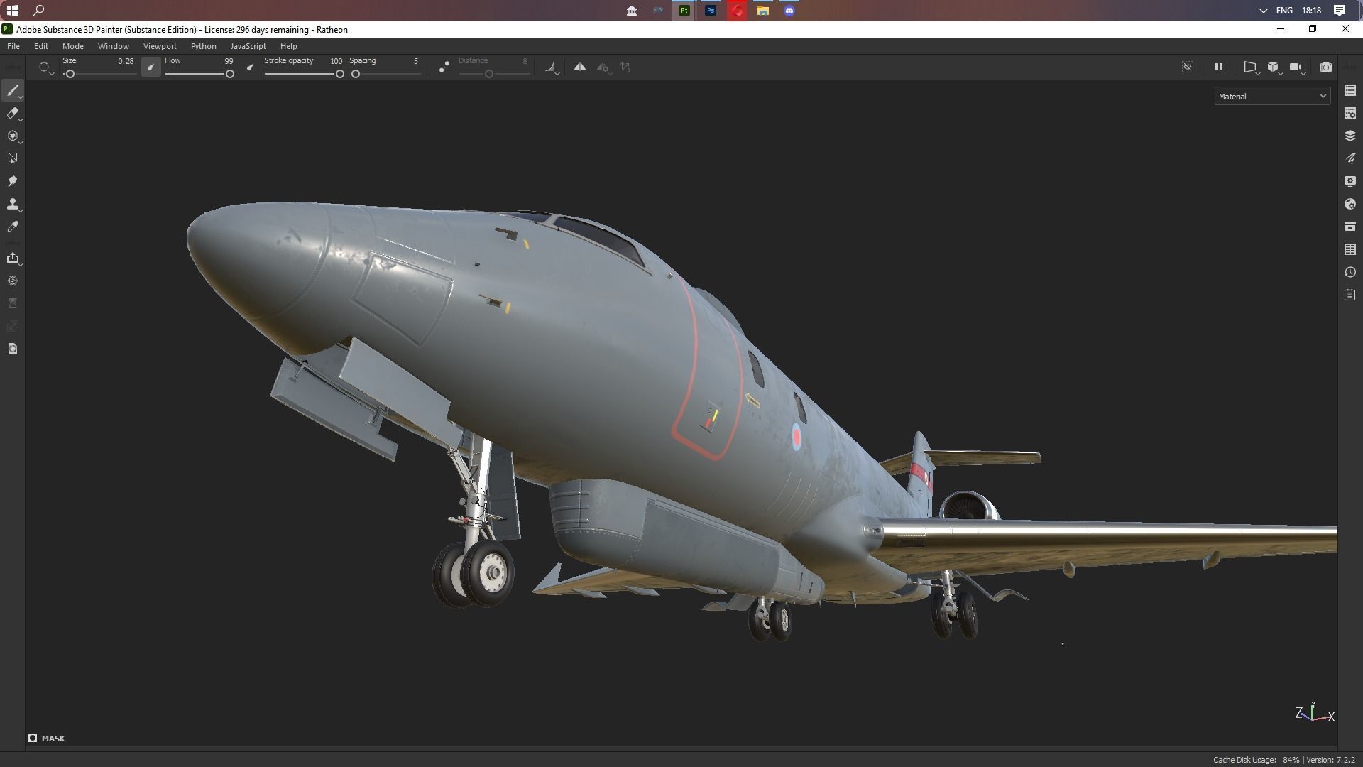 Raytheon - RAF SENTINEL R1 - ZJ693 - Airborne Stand-off Radar - Low-poly 3D model_10