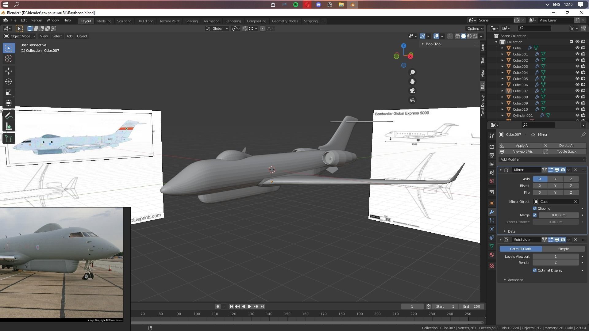 Raytheon - RAF SENTINEL R1 - ZJ693 - Airborne Stand-off Radar - Low-poly 3D model_21