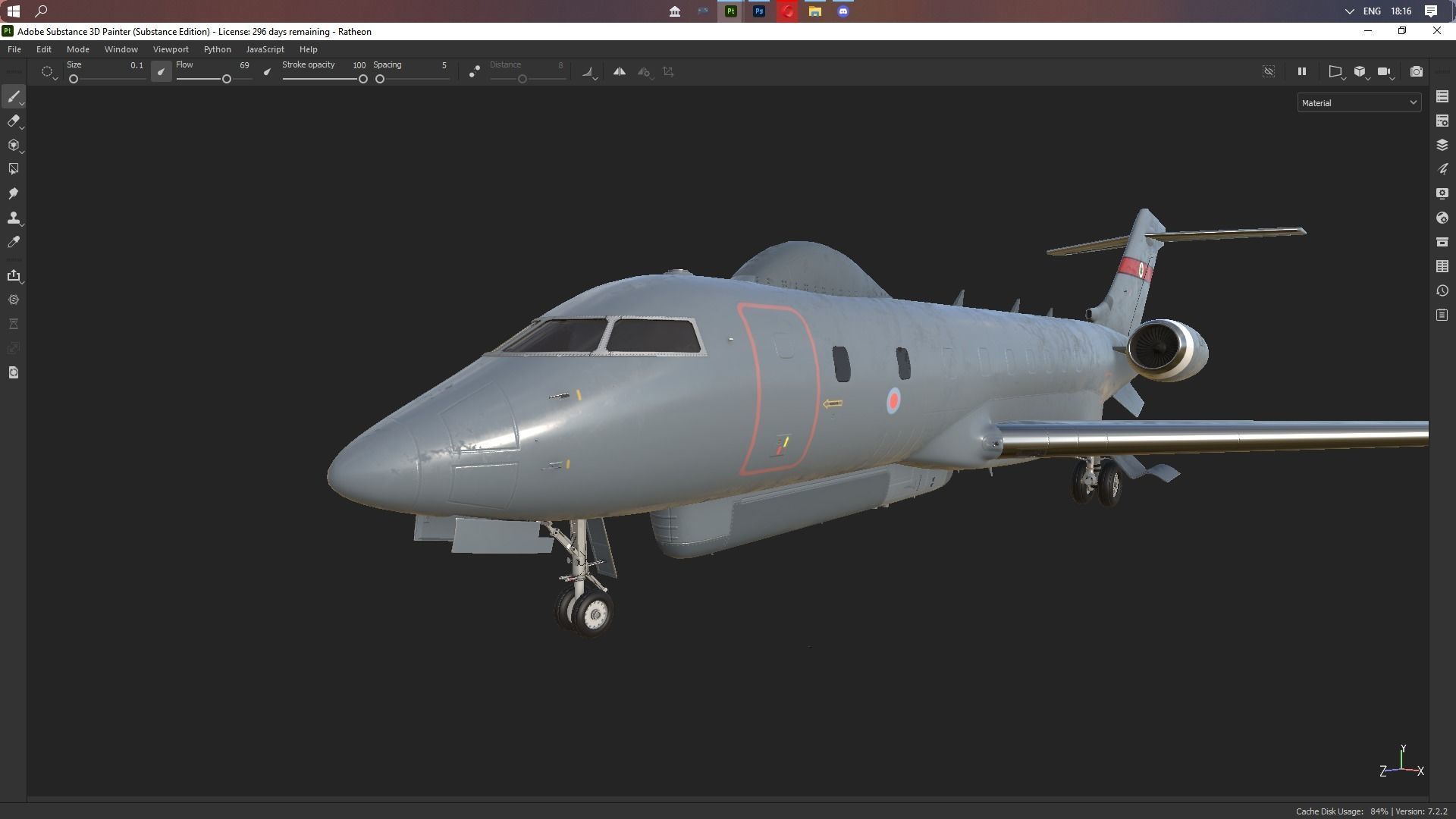 Raytheon - RAF SENTINEL R1 - ZJ693 - Airborne Stand-off Radar - Low-poly 3D model_9