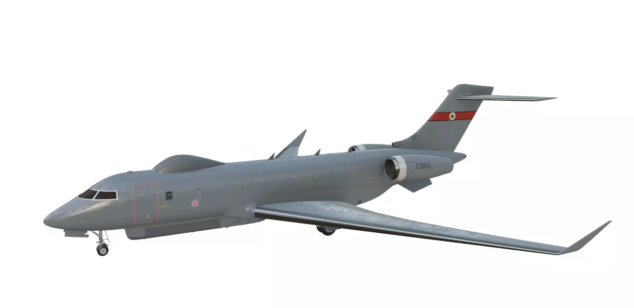 Raytheon - RAF SENTINEL R1 - ZJ693 - Airborne Stand-off Radar - Low-poly 3D model_0