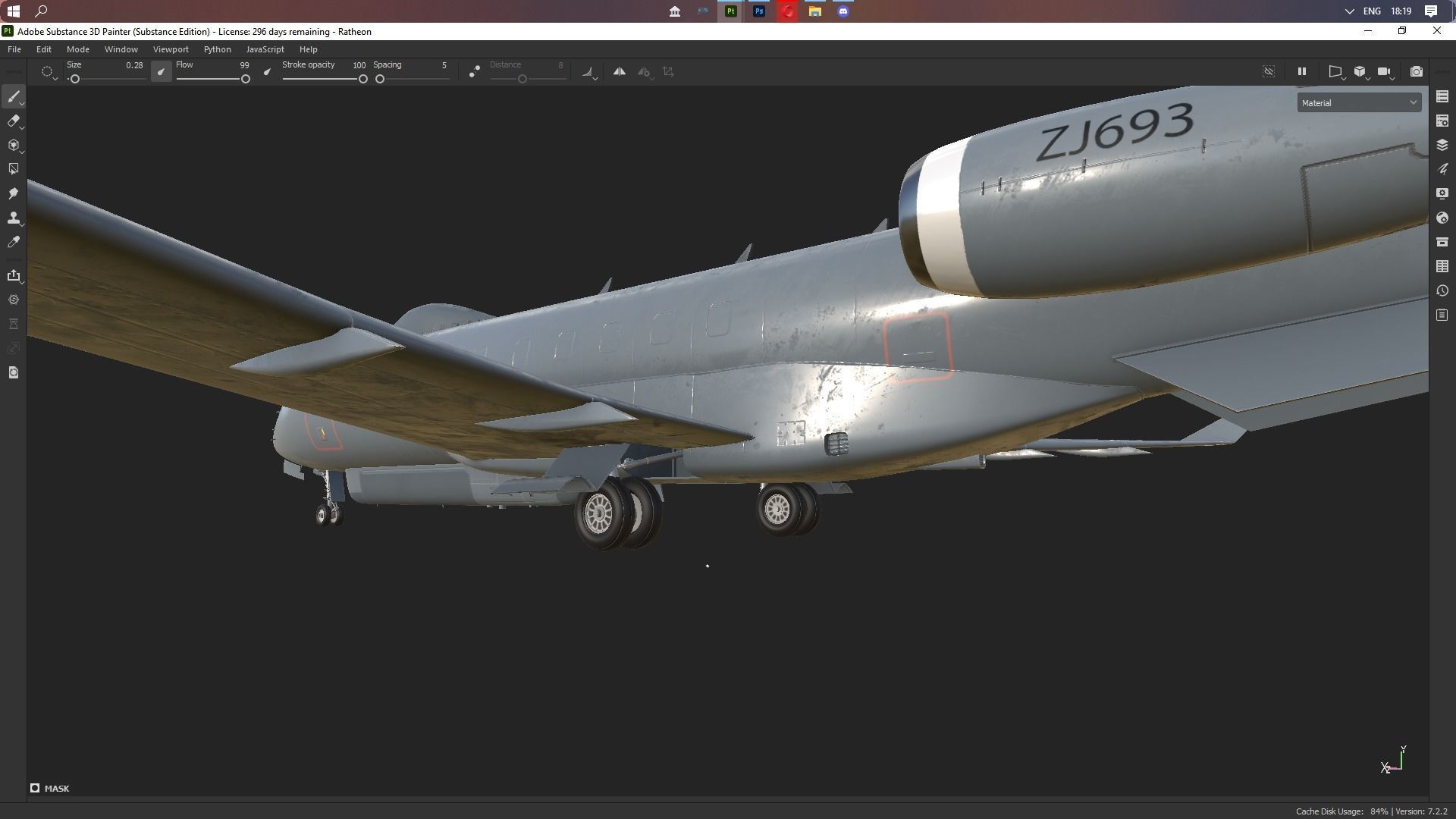 Raytheon - RAF SENTINEL R1 - ZJ693 - Airborne Stand-off Radar - Low-poly 3D model_12