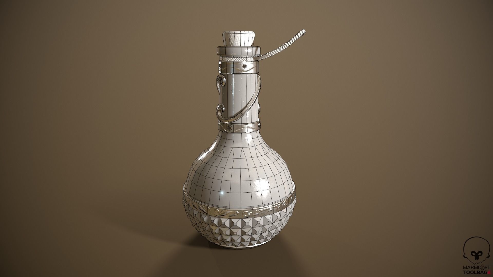 Health Potion Bottle Low-poly 3D model_38