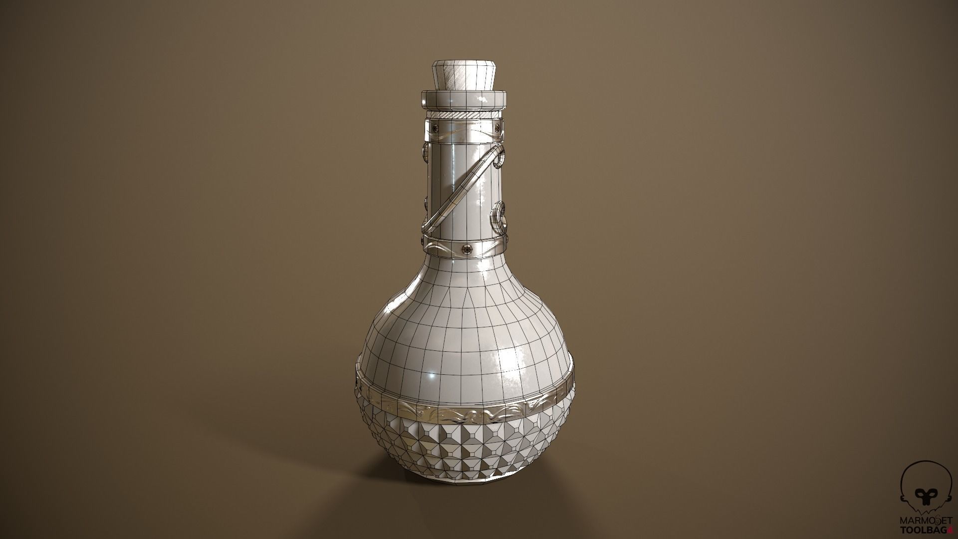 Health Potion Bottle Low-poly 3D model_28