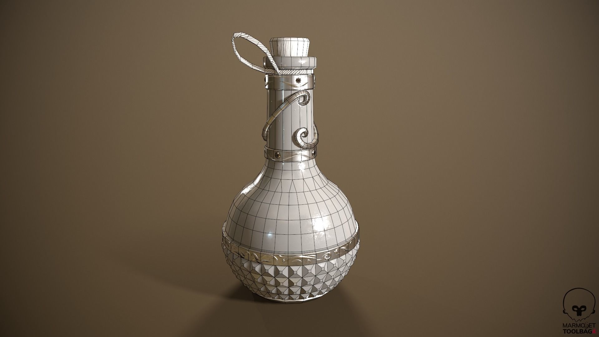 Health Potion Bottle Low-poly 3D model_34