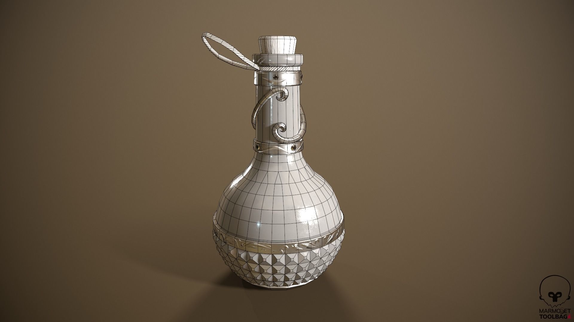 Health Potion Bottle Low-poly 3D model_33
