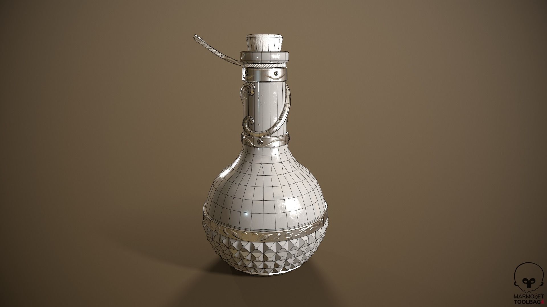 Health Potion Bottle Low-poly 3D model_31