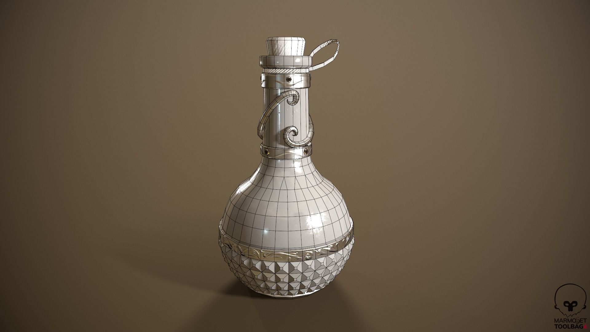 Health Potion Bottle Low-poly 3D model_26