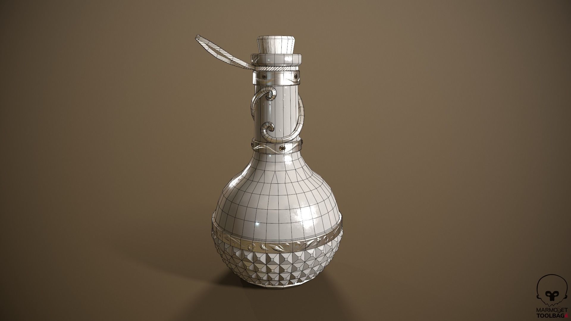 Health Potion Bottle Low-poly 3D model_32