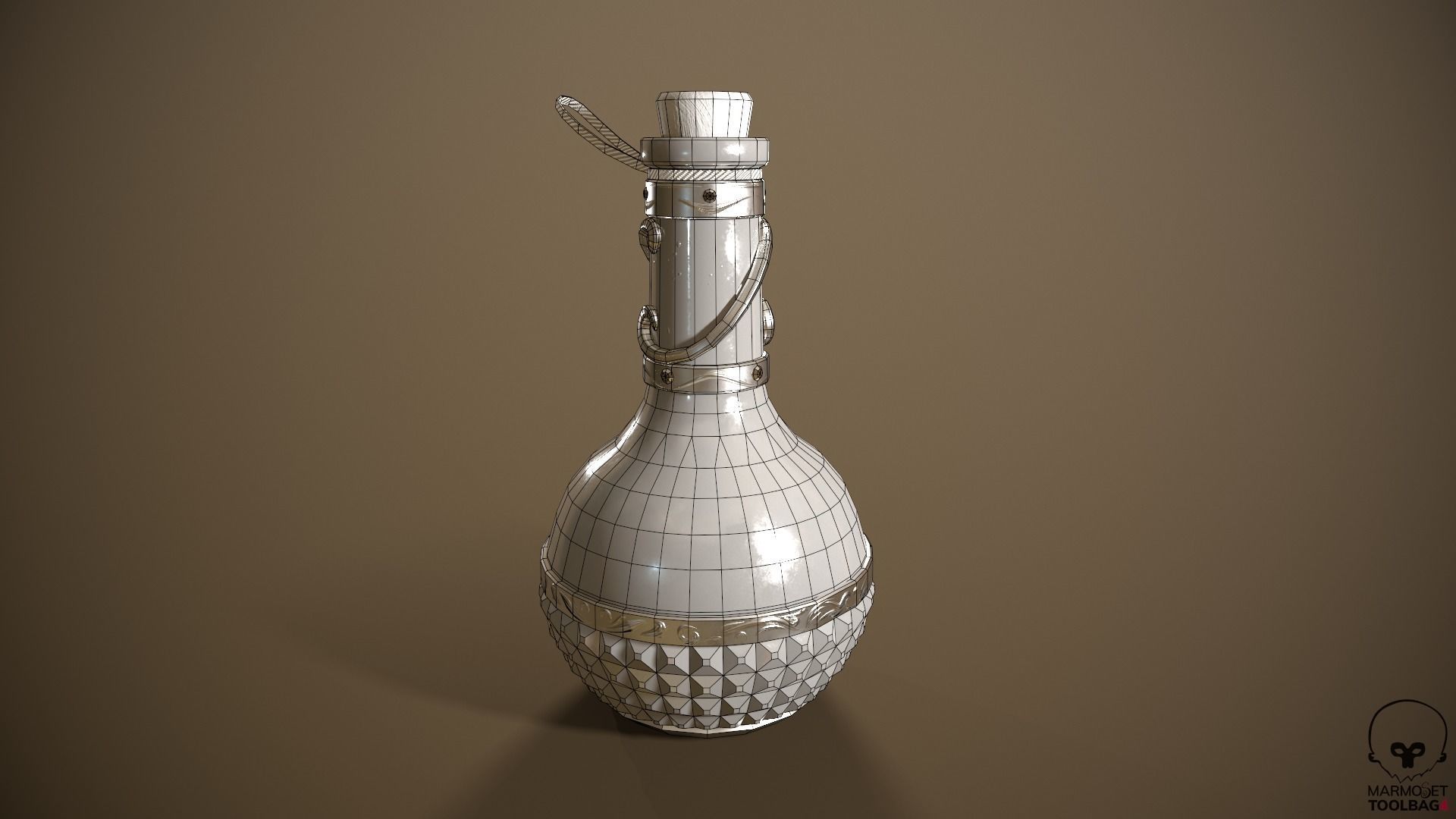 Health Potion Bottle Low-poly 3D model_30
