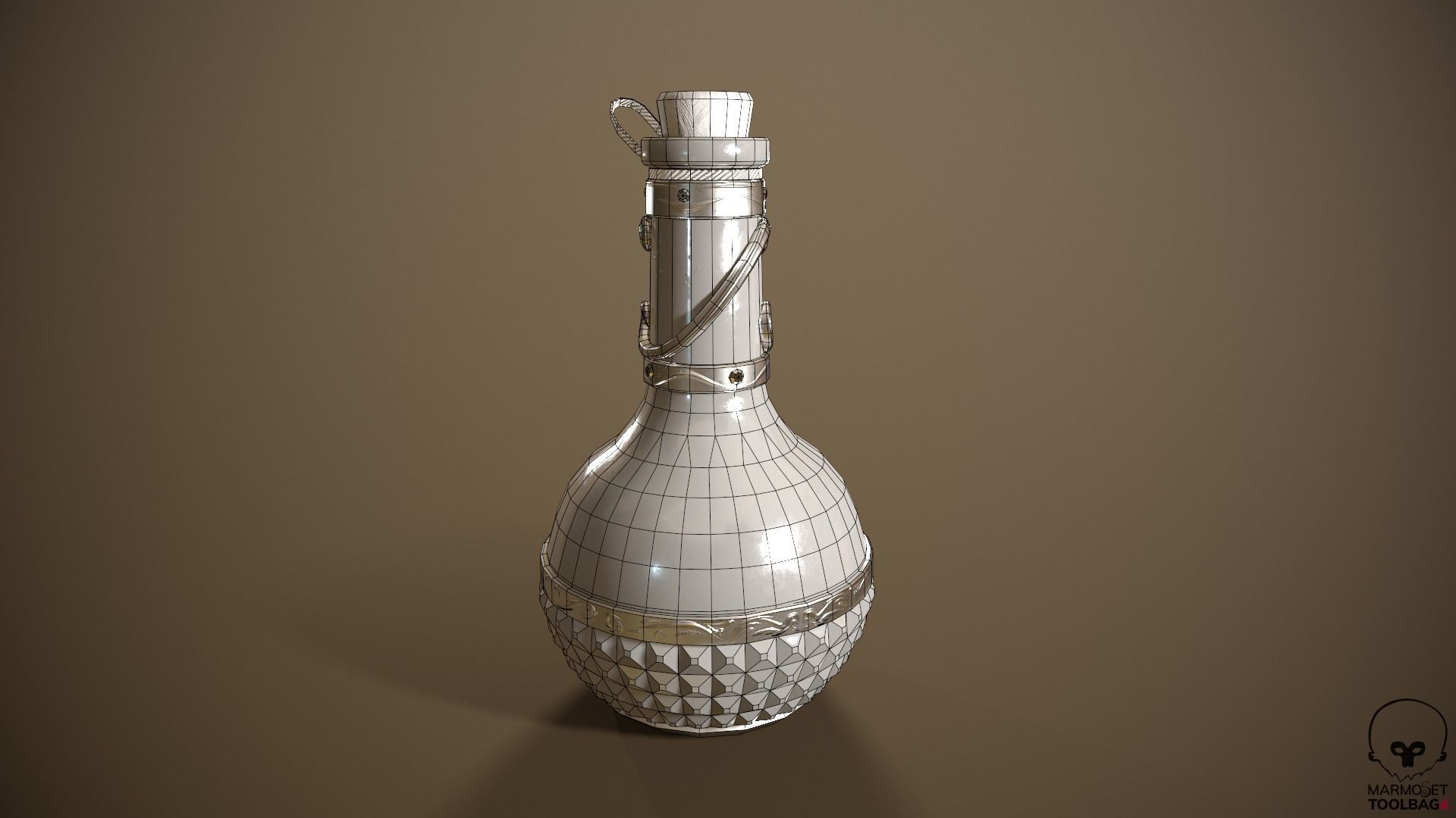 Health Potion Bottle Low-poly 3D model_29